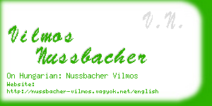 vilmos nussbacher business card